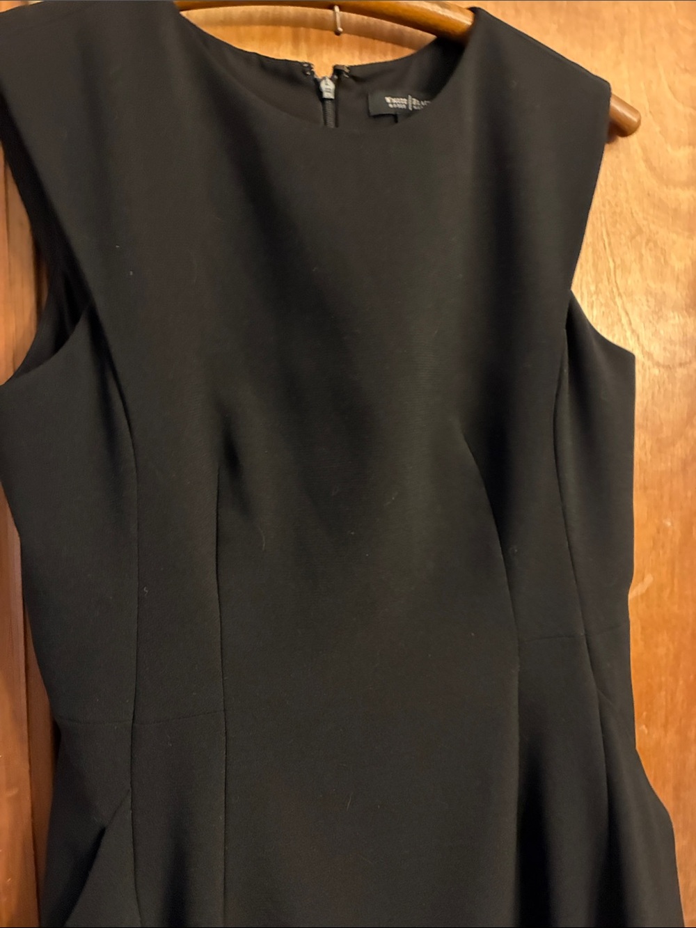 EUC White House Black Market Classic Black Sleeveless A-Line Dress Size 6 - Picture 11 of 11